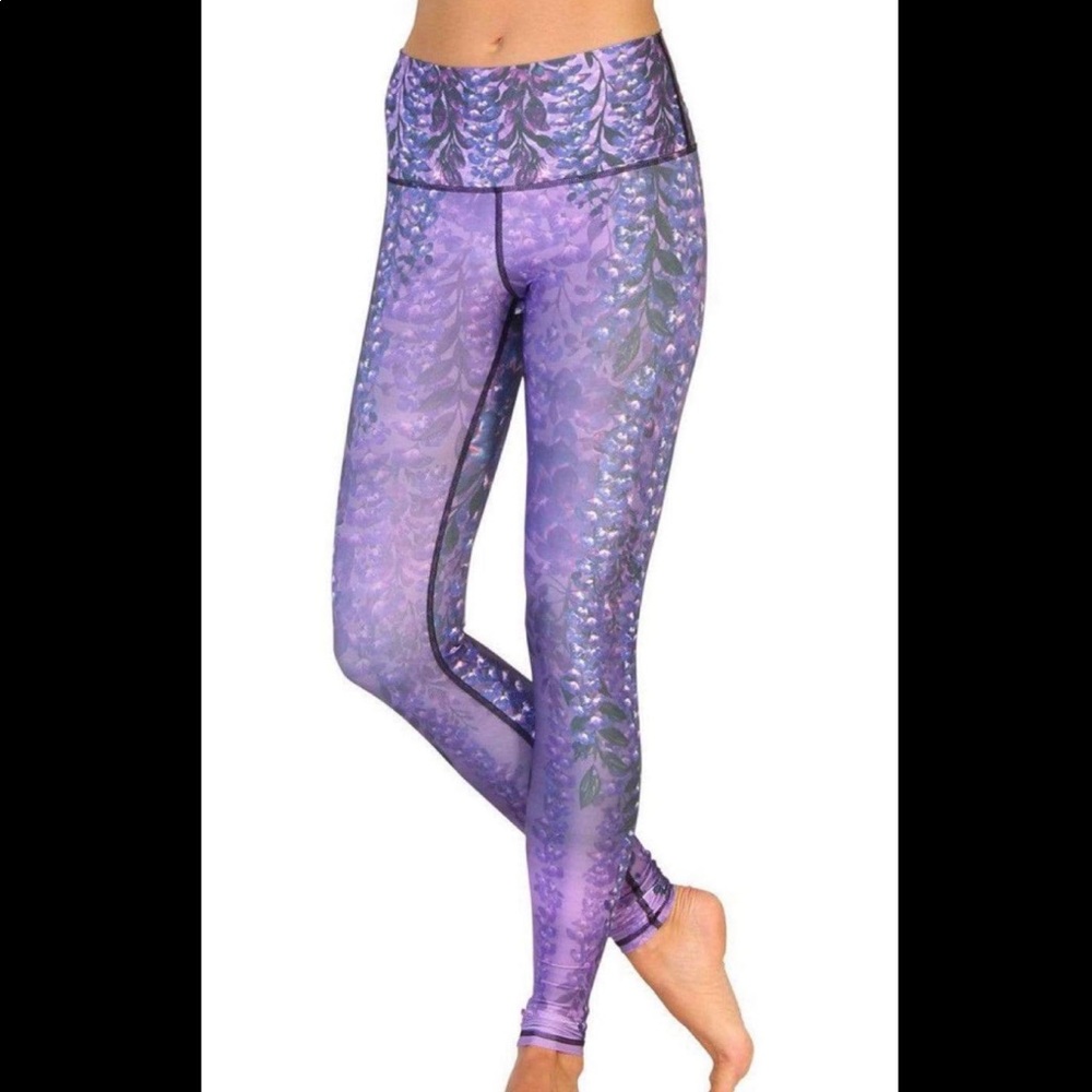 Yoga Democracy Purple Floral Size M